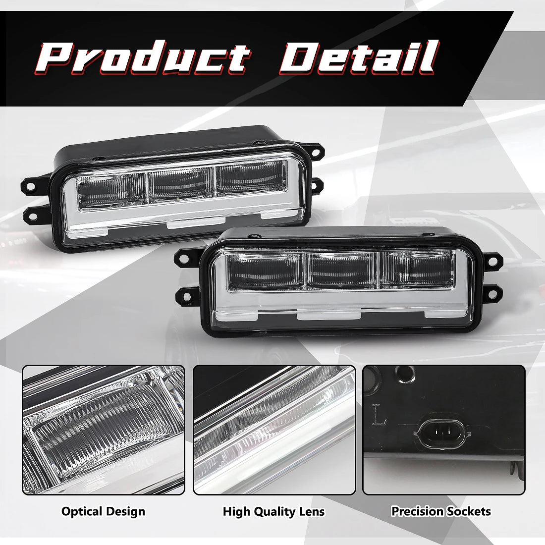 For Toyota Tacoma 2024 SR SR5 for TRD Sport PreRunner Led Fog Lights DRL Daytime Running L | AUTOKITSHOP