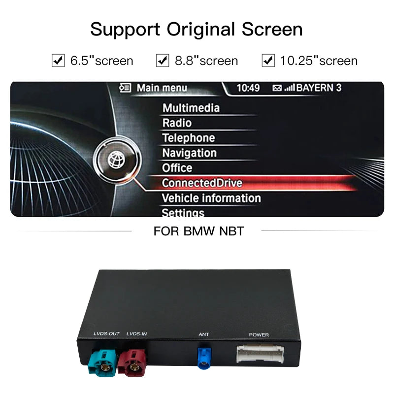 Wireless CarPlay Android AUTO for BMW NBT/CIC System 1 2 3 4 5 6 7 Series X1 X3 X4 X5 X6 M