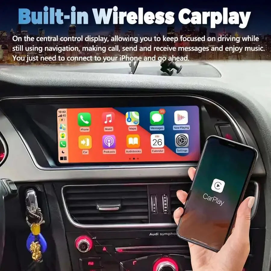 Wireless Carplay Screen Autoradio For Audi A4 B8 A5 Android 15 Car Multimedia Player Stere | AUTOKITSHOP