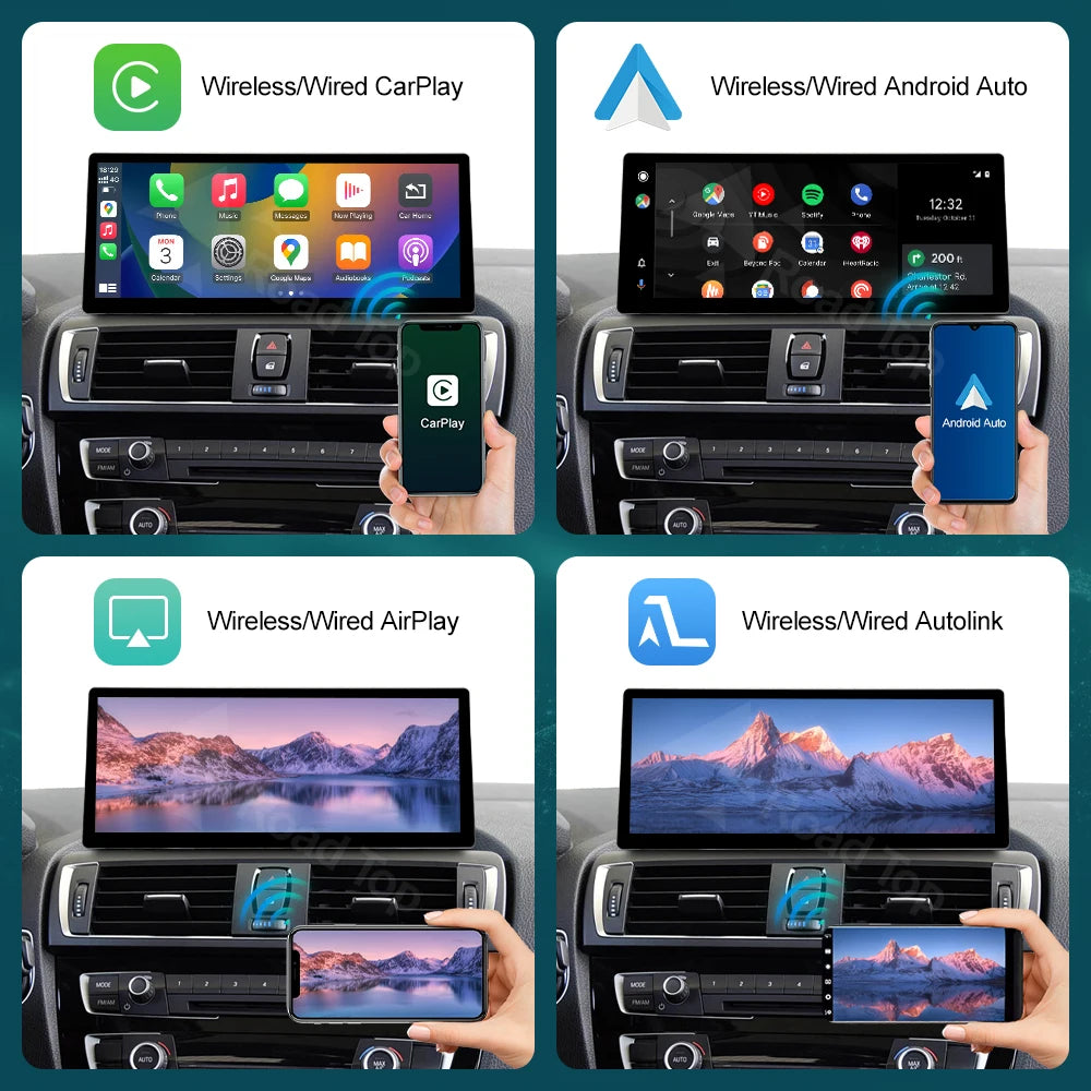 CN RoadTop 12.3 Wireless CarPlay Multimedia Screen For BMW Series 1 2 3 4 F20 F21 F22 F45