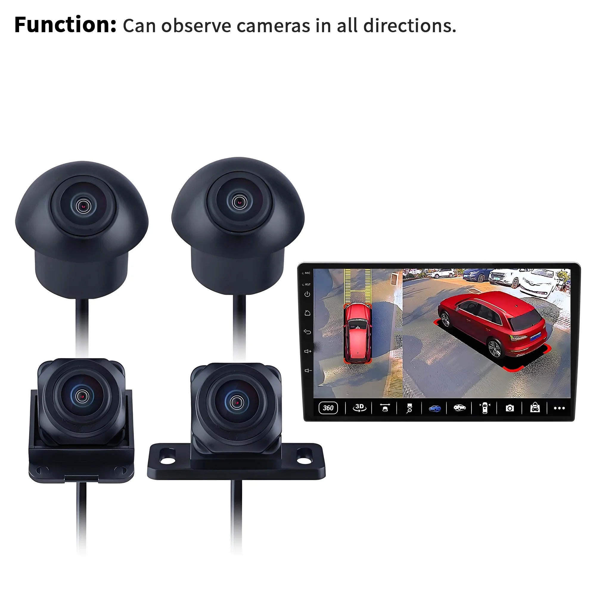 Car Radio For AHD 720P 1080P DVR And 360 Camera Built-in Sensor External Sensor TPMS