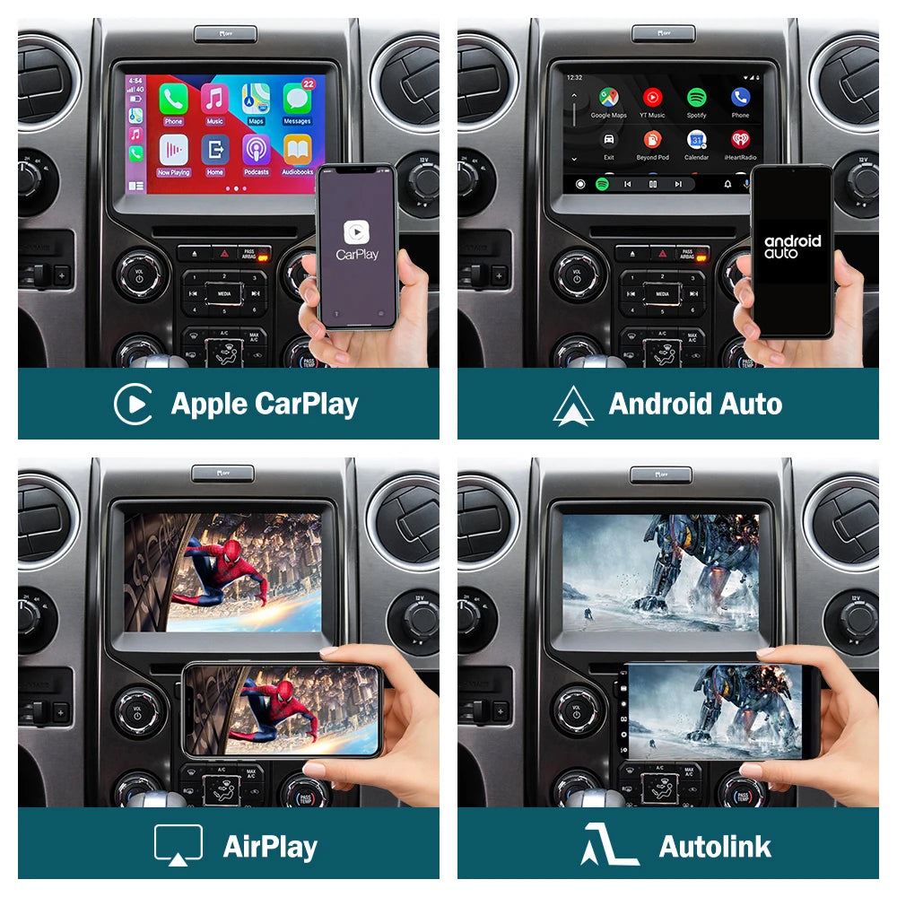 RoadTop Wireless CarPlay for Ford F-150 Expedition Super Duty,with Android Auto Interface