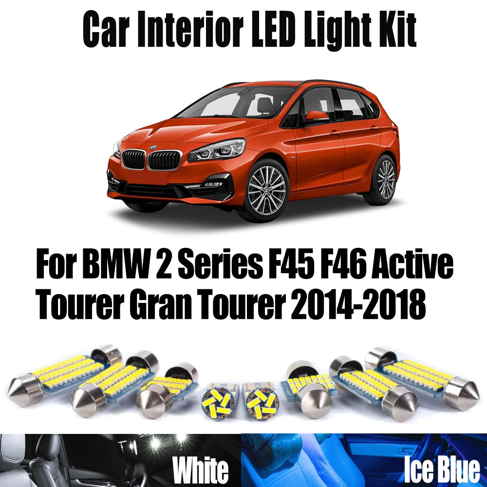 6-Piece LED Interior Light Kit for BMW 2 Series F45 F46 Active Tourer Gran Tourer - Canbus Error-Free Bulbs | AUTOKIT...