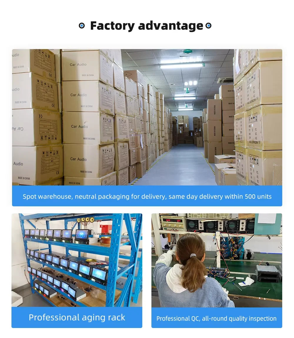 BQCC 7 Inch 1Din 2Din Car Radio Carplay Android Auto Multimedia Player HD Touch  Screen FM AUX BT MirrorLink Universal Car Audio