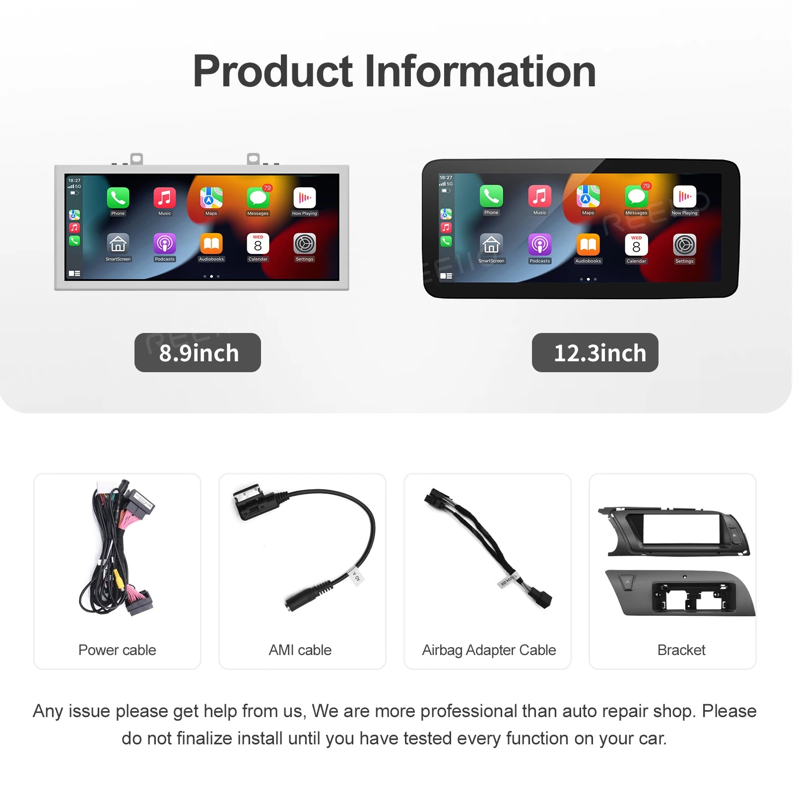 Suitable for Audi A4 A5 8.8 12.3-inch wireless touchscreen CarPlay,Android Auto,Linux syst
