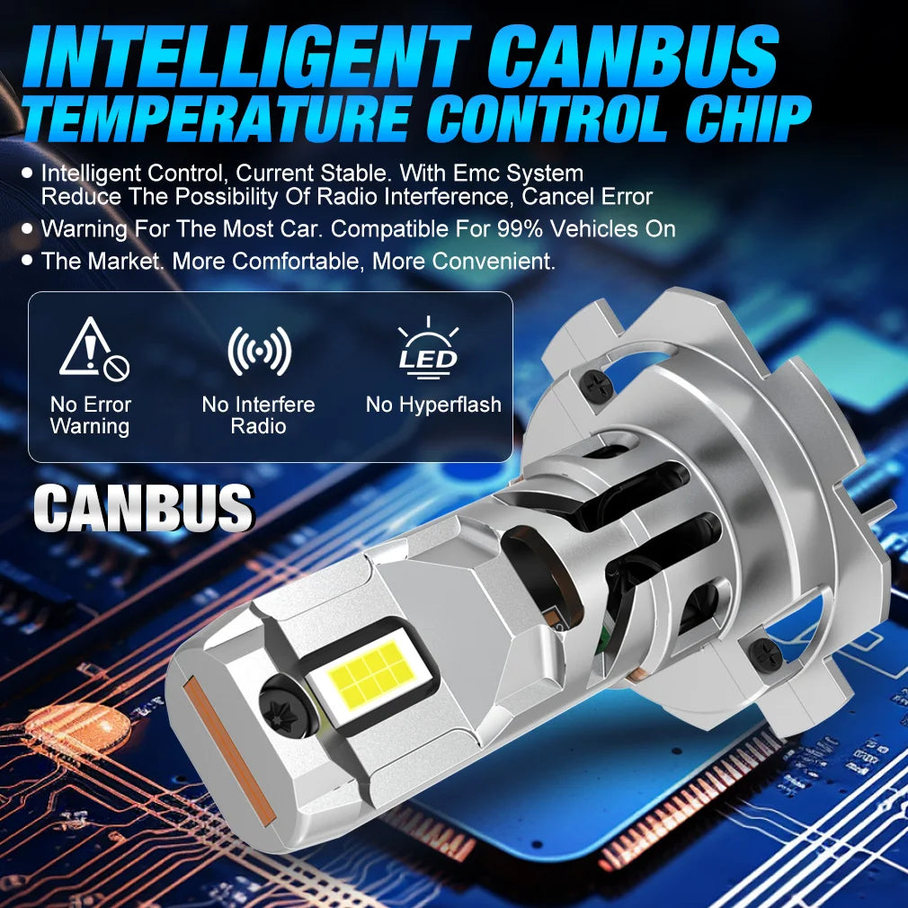 TOAUTO H7 LED Headlight 30000LM 150W H7 LED Light for Car Canbus Error Free Auto Turbo Lam