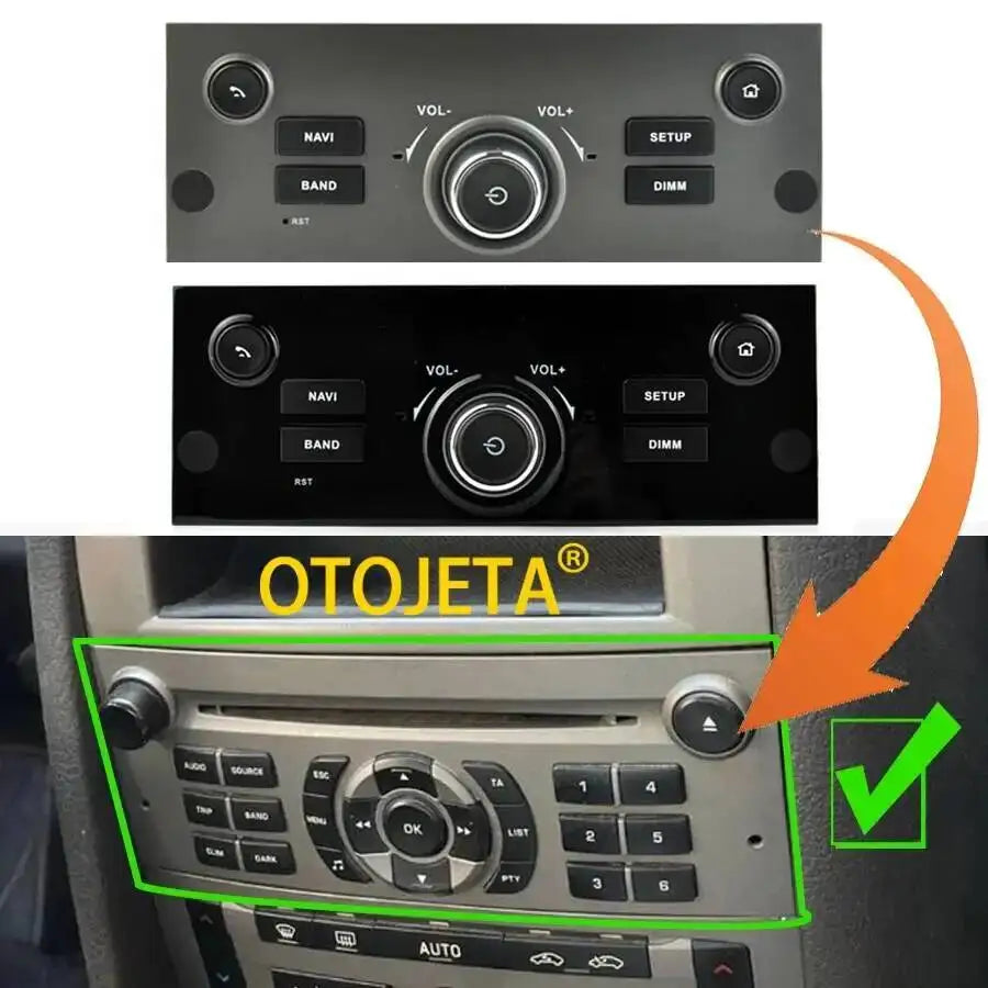 OEM Style Panel For Peugeot 407 CC 407CC 2004-2011 Car Radio Black Gray Color Control Pane