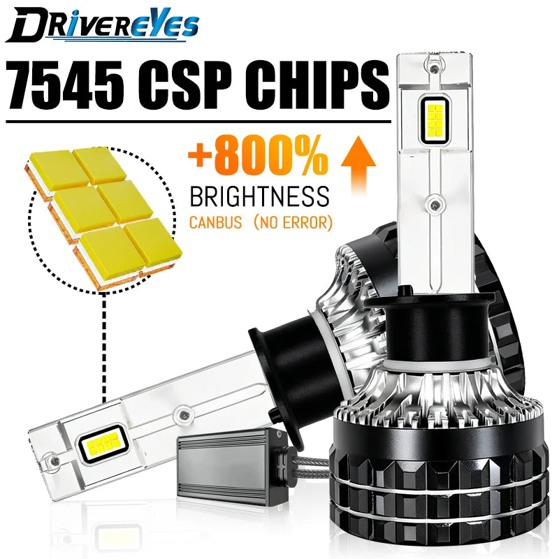 H7 LED Headlight Canbus H4 H1 H11 9005 9006 HB3 HB4 9012 HIR2 Turbo Ultra Bright Car Bulb