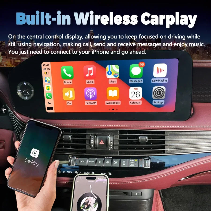 12.3" Android15 Qualcomm Screen For Lexus LS500h LS 2018-2024 Auto Radio Car Multimedia Pl | AUTOKITSHOP