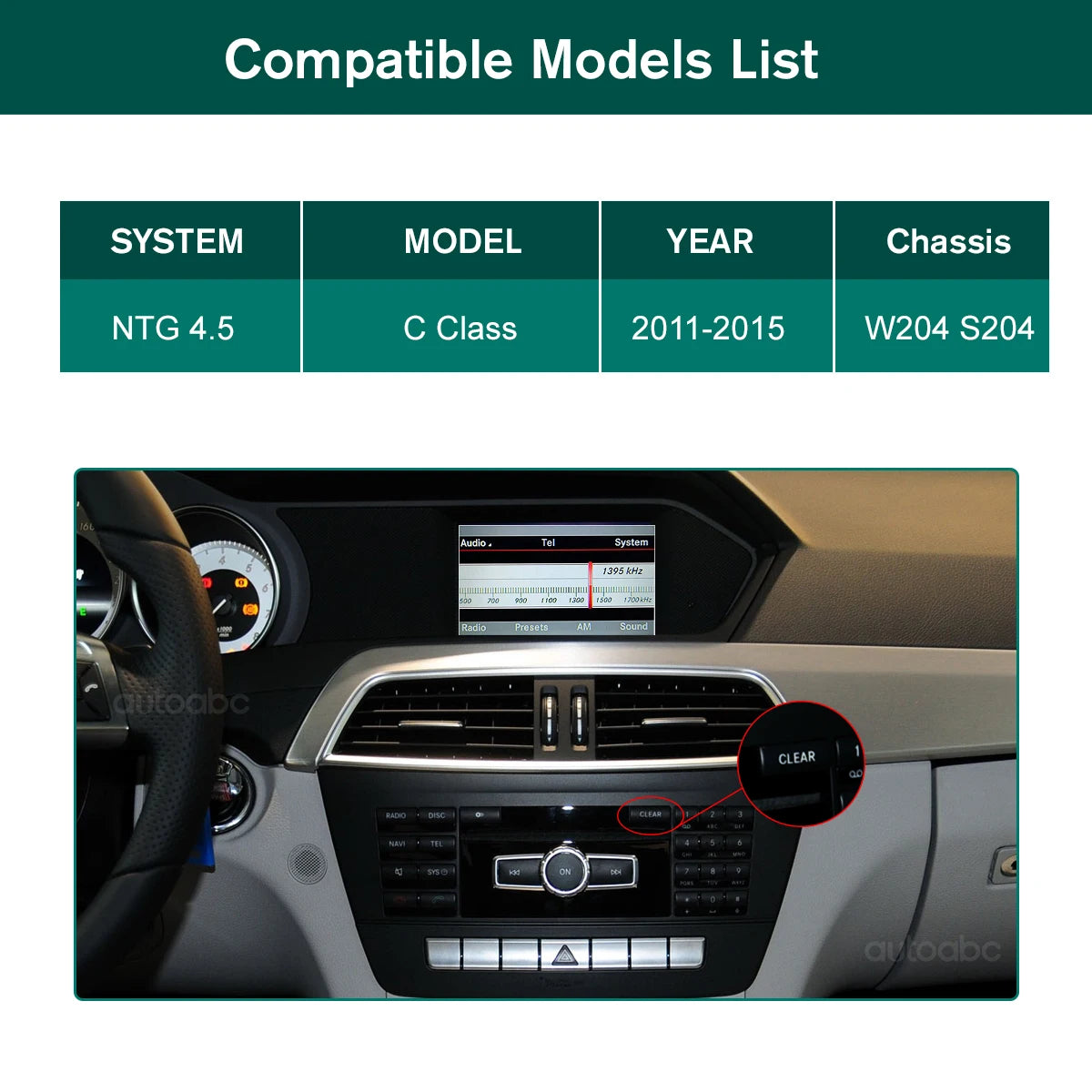 8.8"Screen For Mercedes Benz W204 C Class 2011-2015 Android Auto Wireless Carplay Car Mult | AUTOKITSHOP