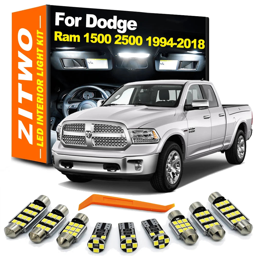 ZITWO Canbus Car LED Bulb Interior Indoor Light Kit For Dodge Ram 1500 2500 3500 1994- 2013 2014 2015 2016 2017 2018 Accessories