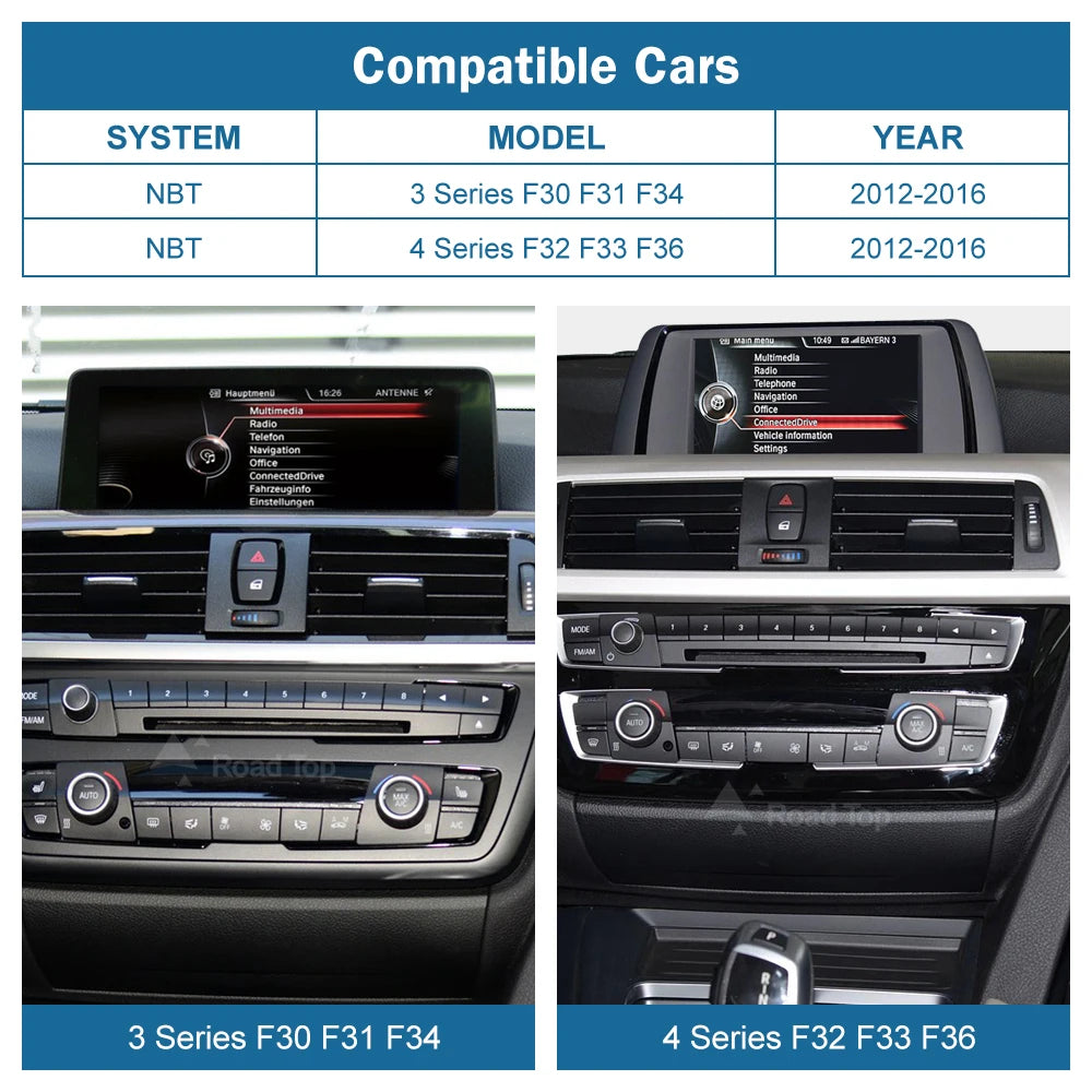 Road Top 1920*720 Wireless Carplay Android Auto Multimedia Display Screen For BMW 3 4 Seri | AUTOKITSHOP