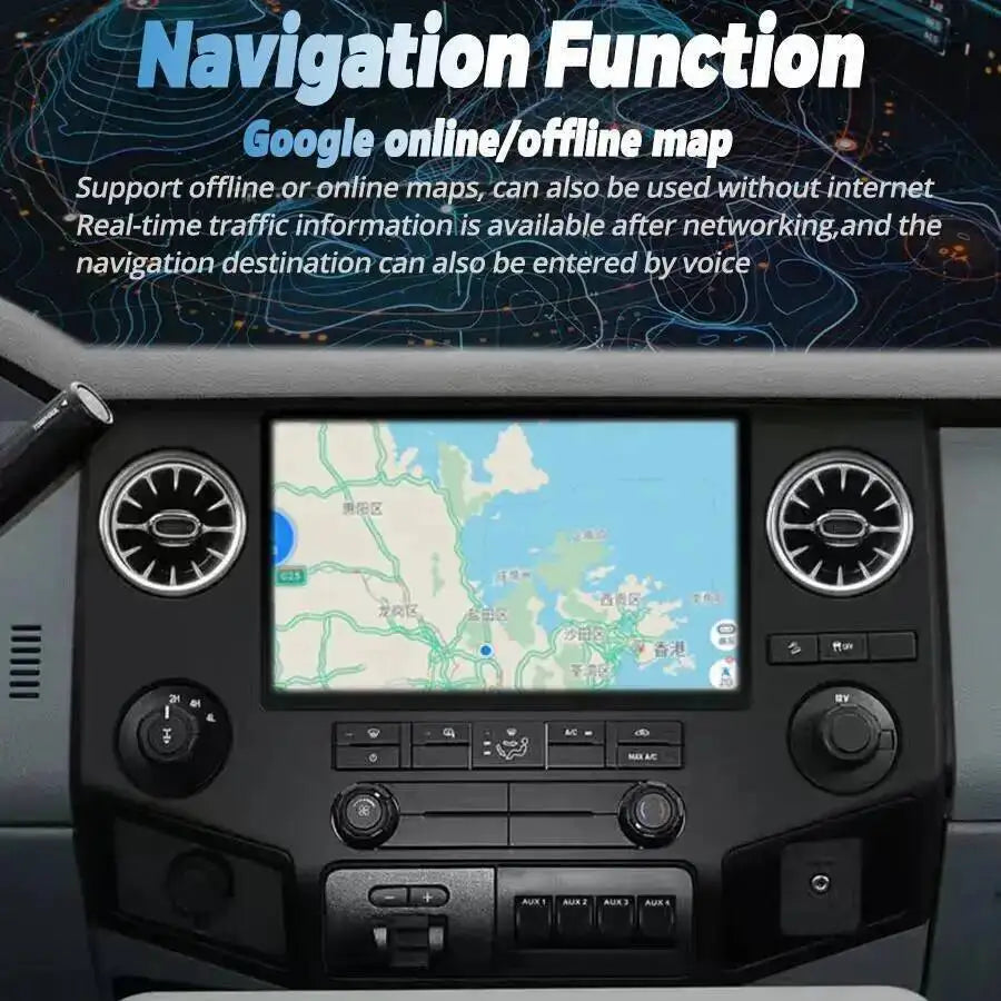Carplay Navigation GPS Stereo For Ford F150 F250 F350 F450 F650 2009-2014 Car Radio 12.5"  | AUTOKITSHOP