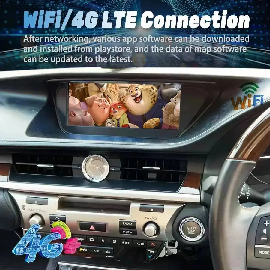 10.25'' RHD Stereo GPS Navigation Multimedia Player Carplay Car Radio Android 15 For LEXUS