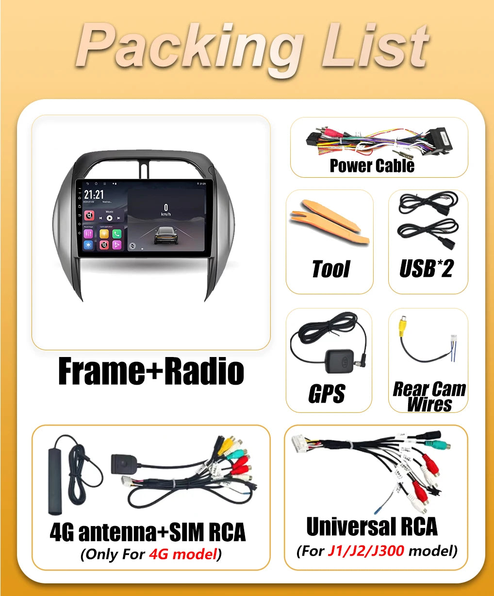 Android 16 Car Radio For Toyota RAV4 RAV 4 2003 2004 2005 Multimedia Player Video 2k Touch | AUTOKITSHOP