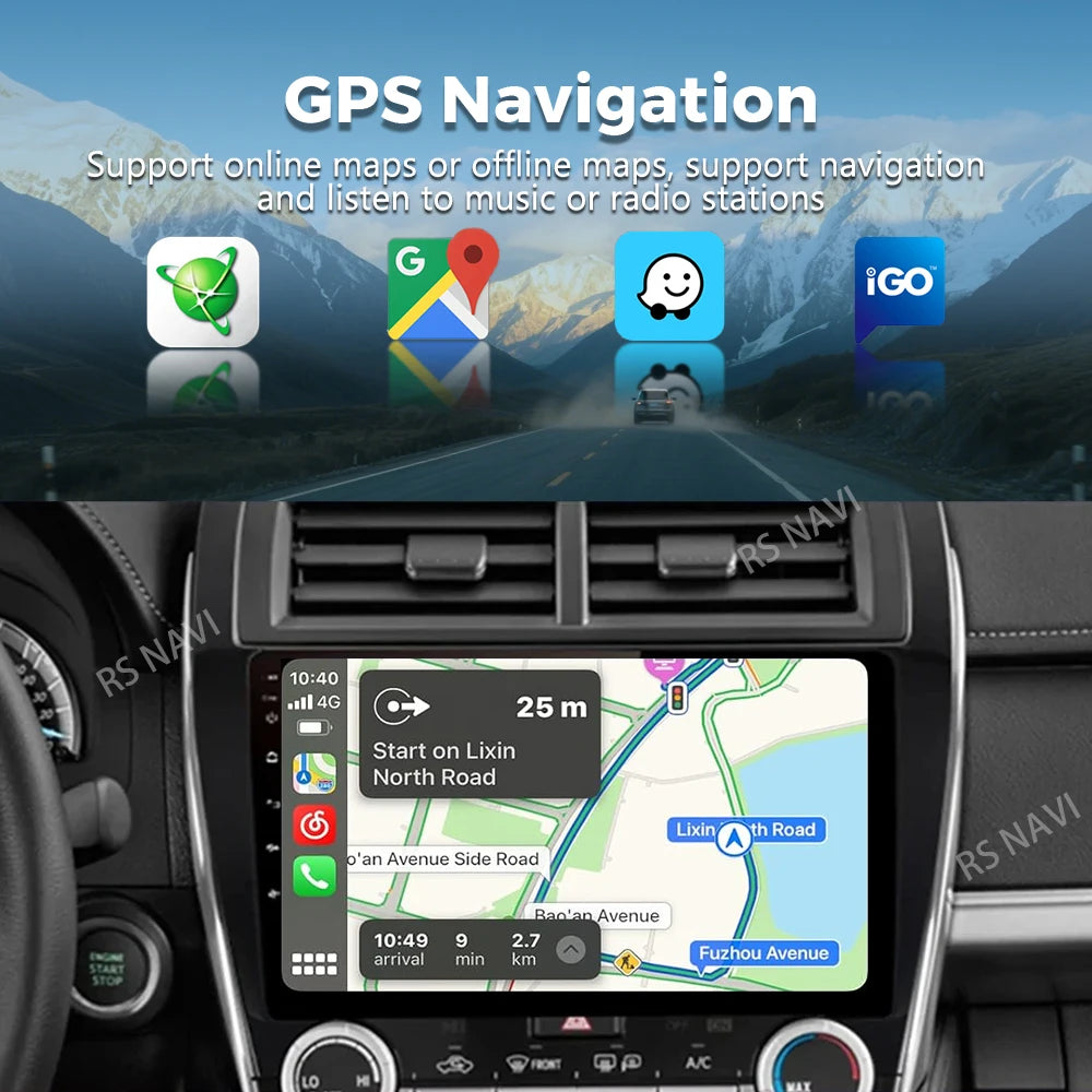 Plug and Play Android 16 For Toyota Camry US 2012 - 2014 2K QLED Android Car Radio Multime