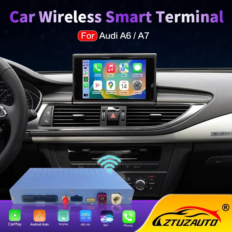 Wireless CarPlay Android Auto Interface for Audi A6 A7 S6 S7 2010-2018, with Mirror Link A