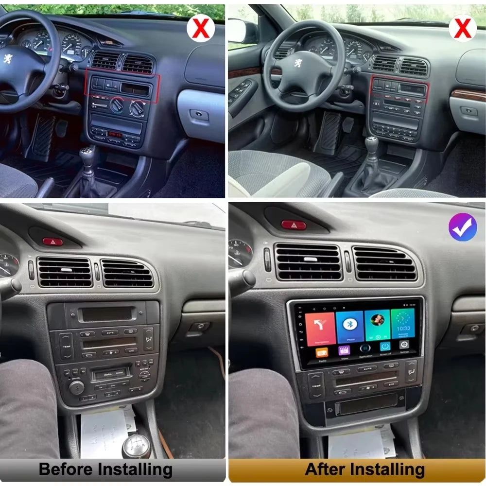 Android 16 For Peugeot 406 1995-2005 Multimedia Stereo Head Unit Radio Video Player Gps Na | AUTOKITSHOP