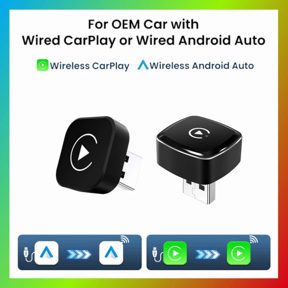 Wireless CarPlay Android Auto Adapter USB Dongle Smart Mini Box Plug And Play Universal Fo | AUTOKITSHOP