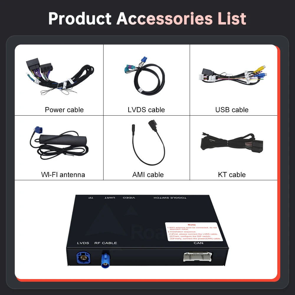 Road Top Wireless CarPlay For Audi A3 A4 A5 Q2 Q7 Q5 2016-2020 with Android Auto Mirror Li | AUTOKITSHOP