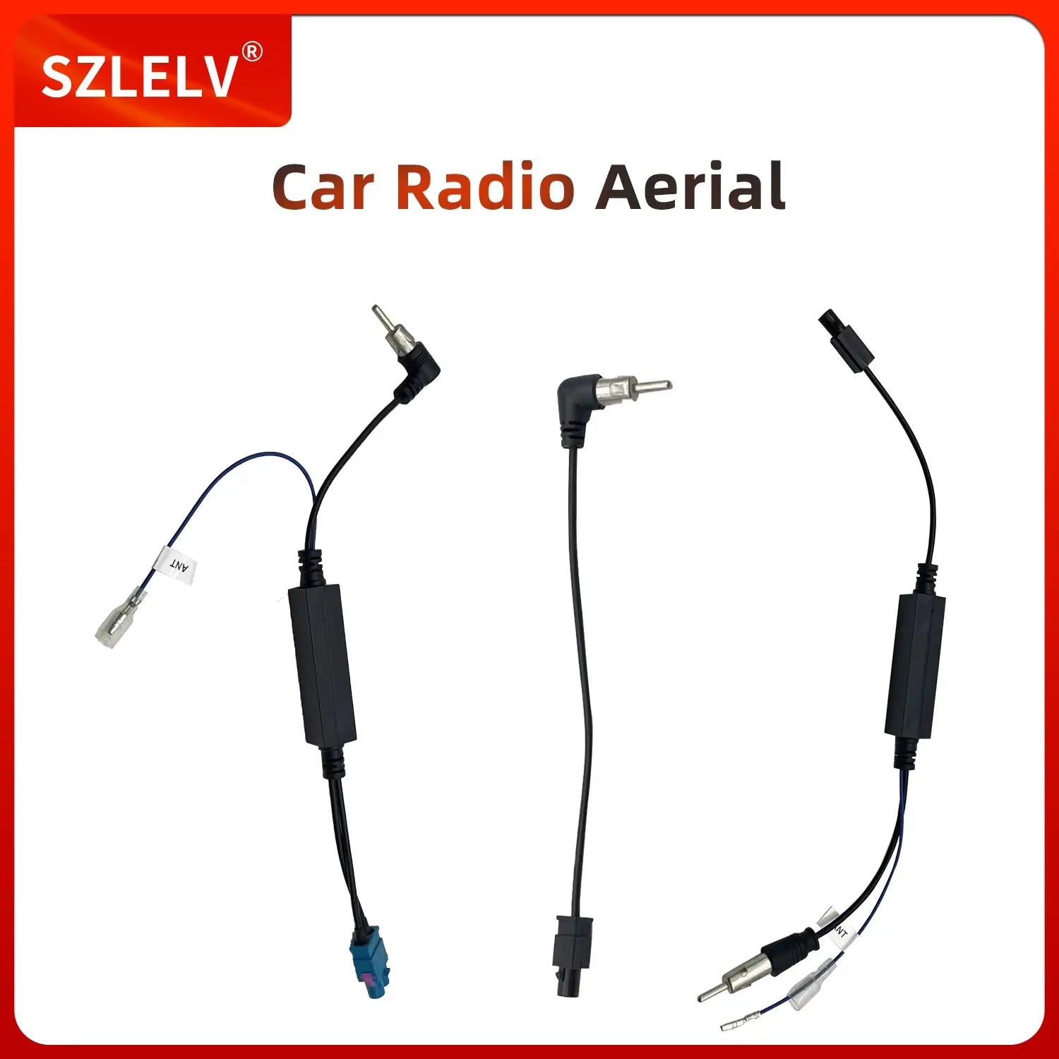 Universal Car FM AM Stereo Radio Antenna Adapter Cable FAKRA Z Male to DIN Plug Converter
