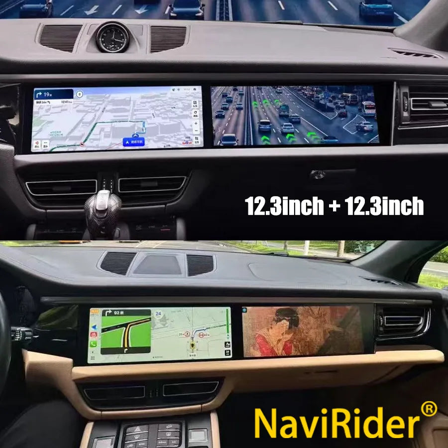 Multimedia Video Auto Player For Porsche Macan 2018-2024 GPS Carplay12.3inch + 12.3inch Sc | AUTOKITSHOP