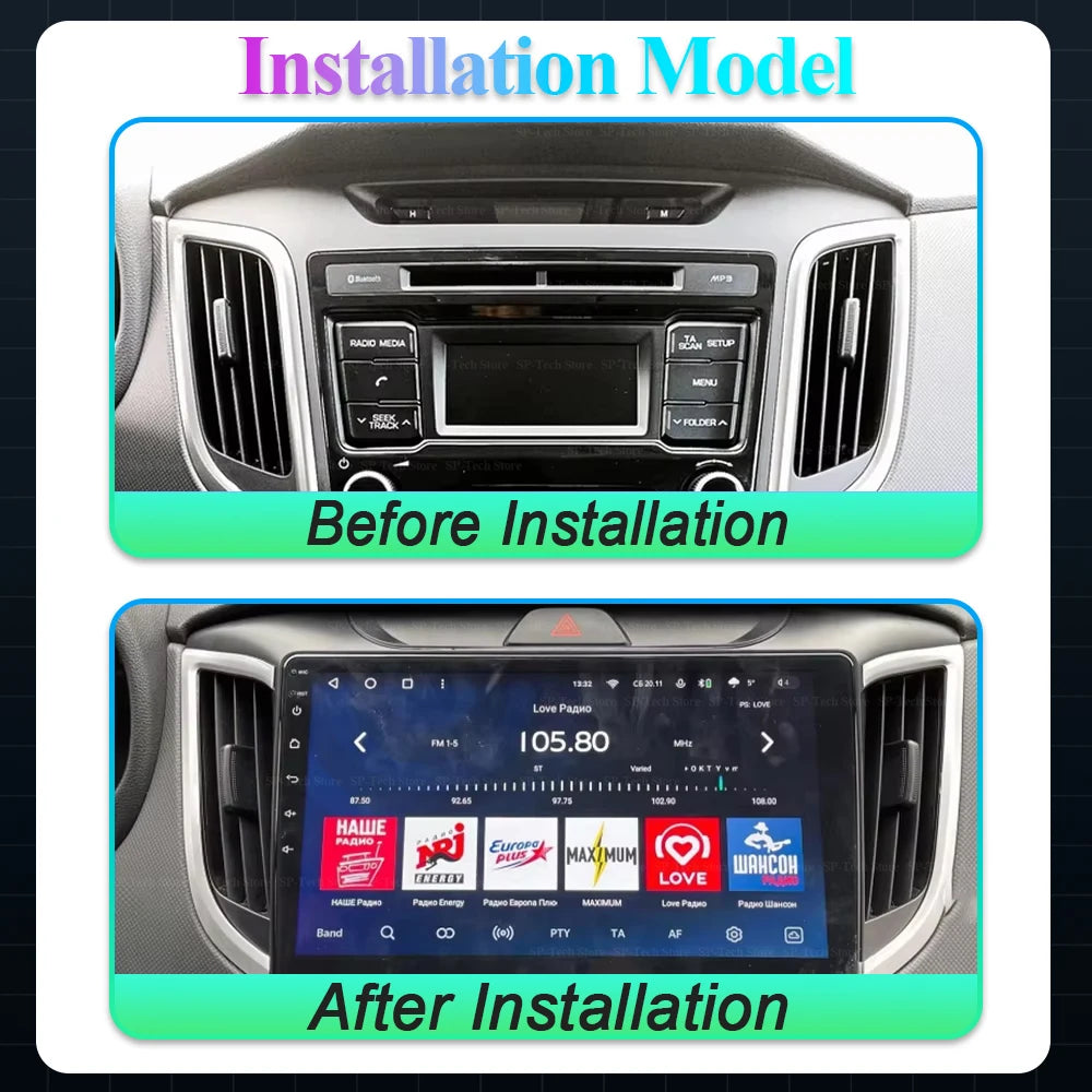 Android 16 For Hyundai Creta Ix25 2015 - 2019 Carplay Auto 5g+wifi Gps Car Radio Navigatio | AUTOKITSHOP