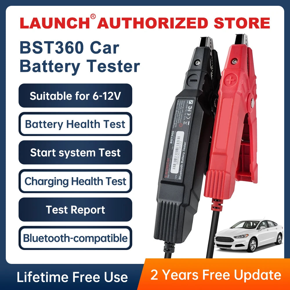 LAUNCH BST360 12V Car Battery Tester Automotive Cranking Charging Scanner Tools for CRP919 | AUTOKITSHOP