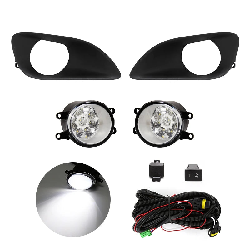 Led Fog Lamp for Toyota Yaris Vios Belta Hatchback Sedan 2007 2008 2009 2010 2011 DRL Dayt | AUTOKITSHOP
