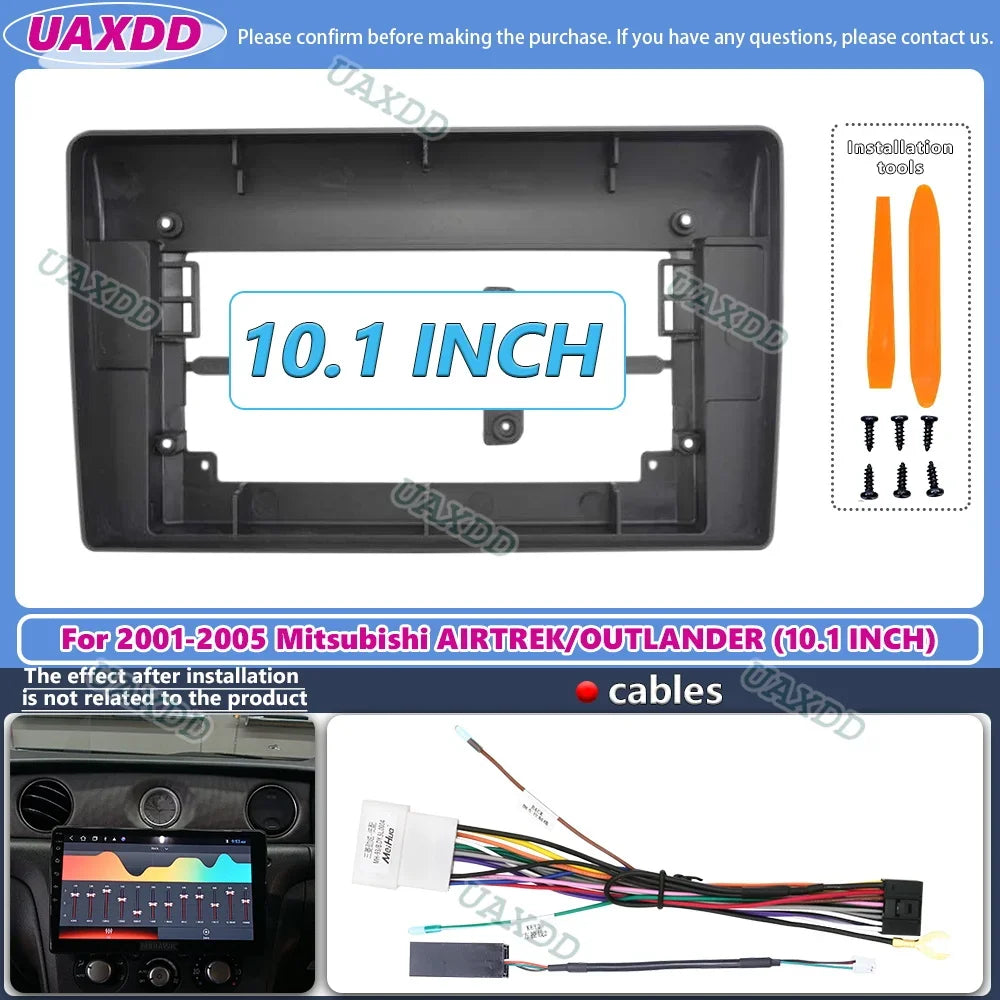 Car Audio 10.1INCH Screen Fascia Frame Adapter For Mitsubishi Airtrek Outlander 2001-2005