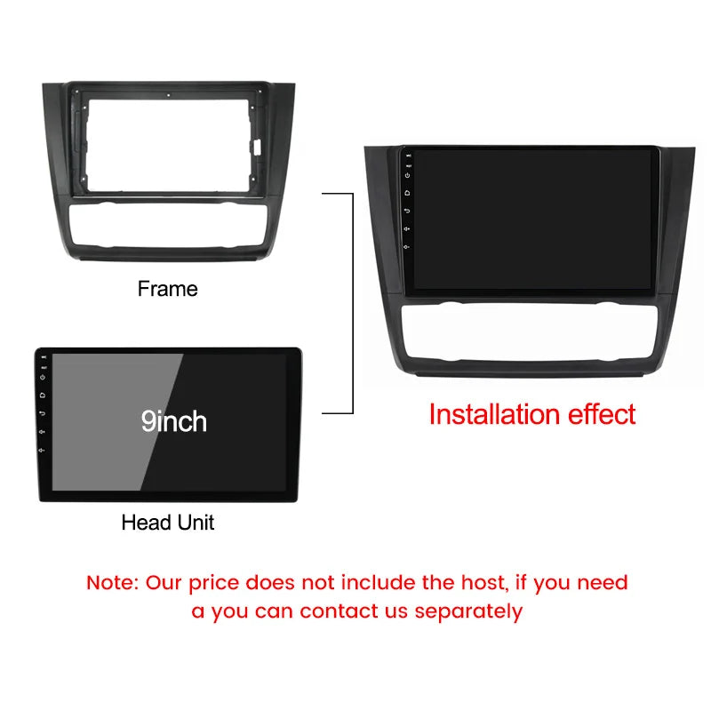 9'' Car Radio Frame Cable Dash Mount Kit for BMW 1 Series E81 E87 2008 - 2012 Android 2 Di | AUTOKITSHOP