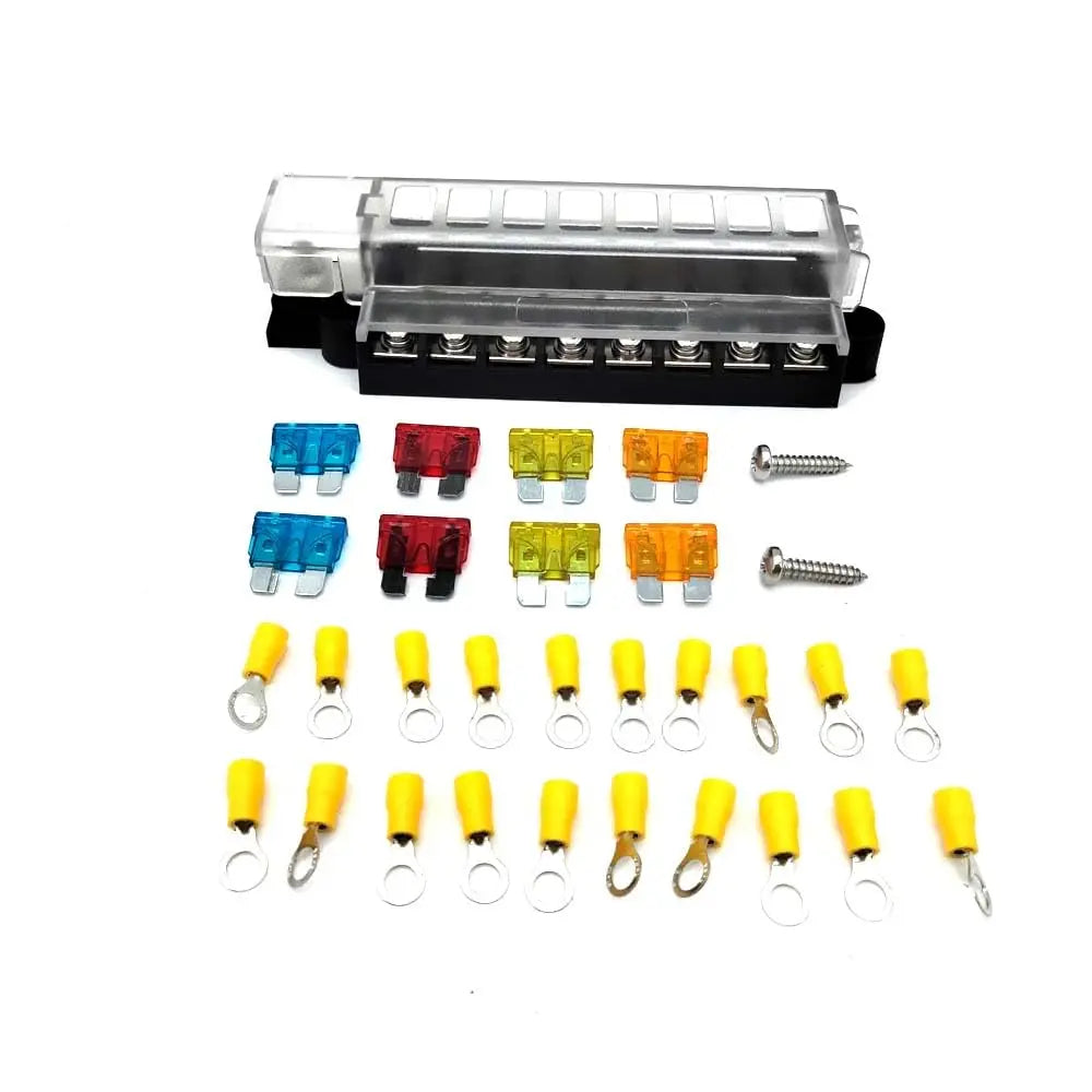 8 Way Automobile Fuse Box Blade Fuses Terminal Kit For 32V Car Truck Boat Marine