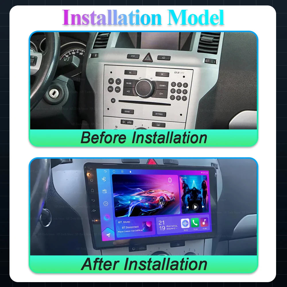 Android 16 For Opel Zafira B 2005-2014 For Opel Astra H 2004-2014 Car Radio Wireless Carpl | AUTOKITSHOP