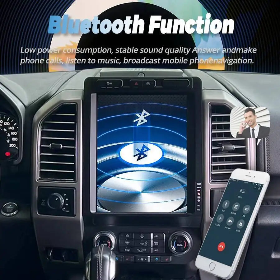 12.1" Screen Android Head Unit For Ford F150 F250 2015-2019 Car Radio Multimedia Player Ca