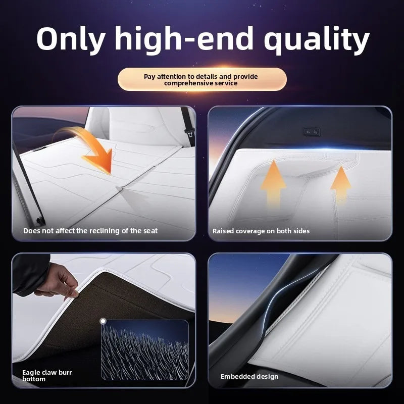 For Tesla Model Y Juniper 2025 2026 Full Coverage Leather Cargo Liner Rear Trunk Boot Waterproof - Automotive LED Light