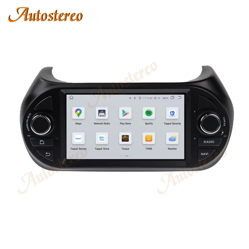 7 Inch Android 14 Carplay For FIAT Fiorino Qubo 2008 -2016 Car Radio GPS navigation Head U