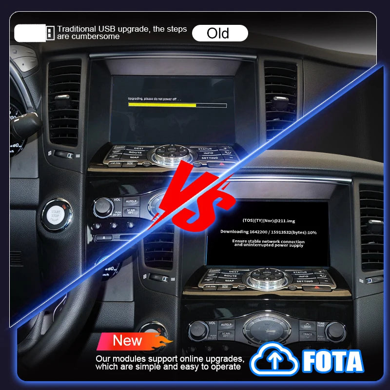 Wireless CarPlay Android Auto for Infiniti QX60 QX70 Q70 Mirror Aftermarket CarPlay Upgrad