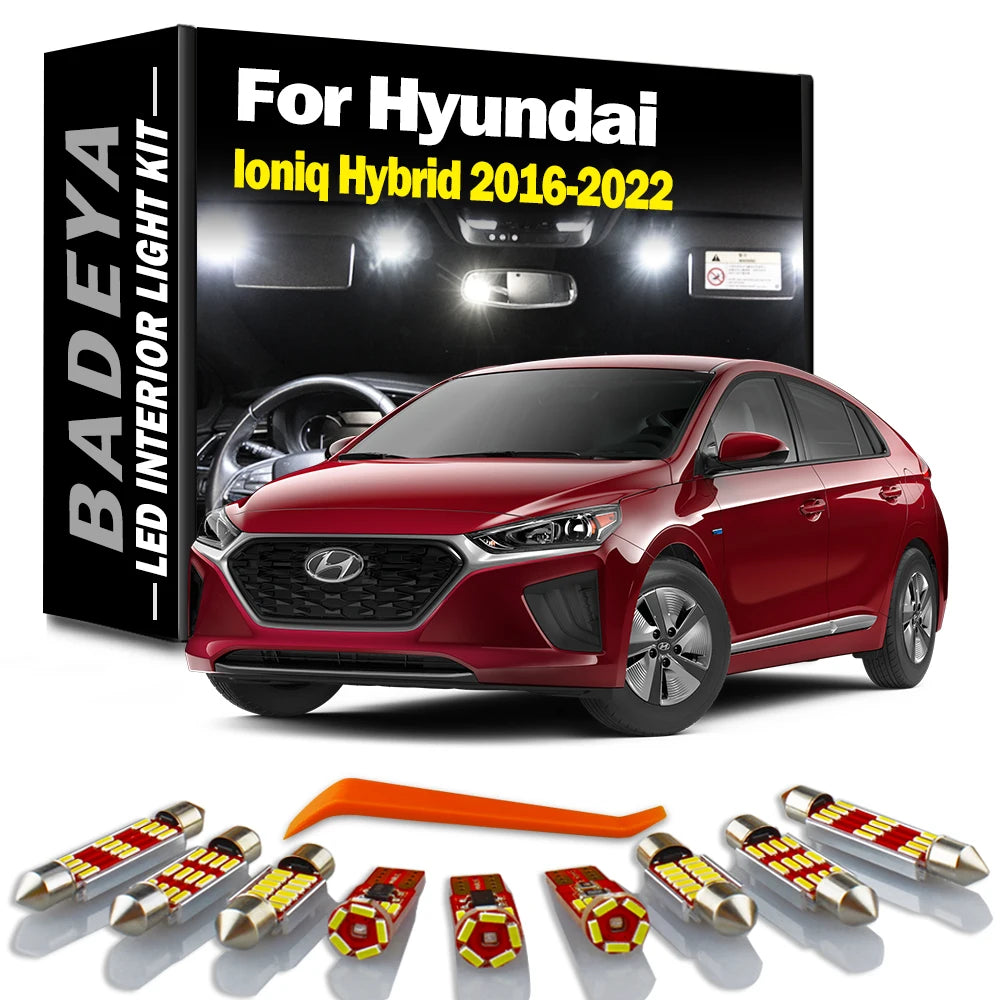 10-Piece LED Interior Light Kit for Hyundai 2016-2020 - Canbus Error-Free Interior Bulbs