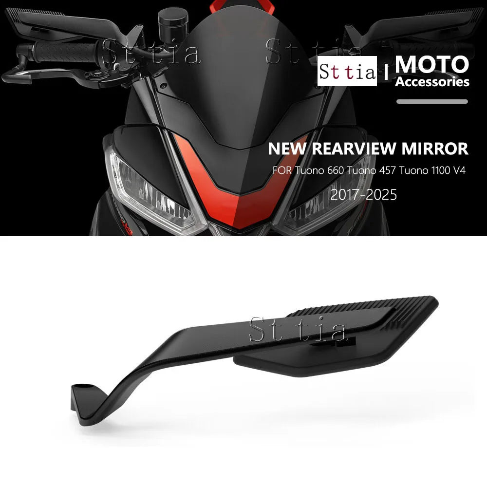 Motorcycle Aluminum Rearview Mirror Wind Wing Mirrors Side View Mirrors For Tuon for V4 2024-2026 - Automotive LED Light