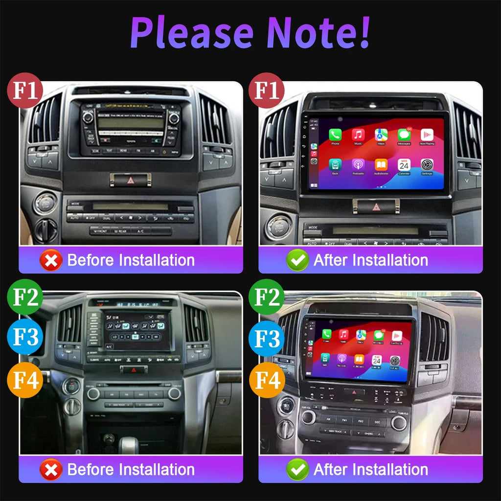 Android 14 For Toyota Land Cruiser 11 200 2007-2015 Car Radio Multimedia Navigation Androi