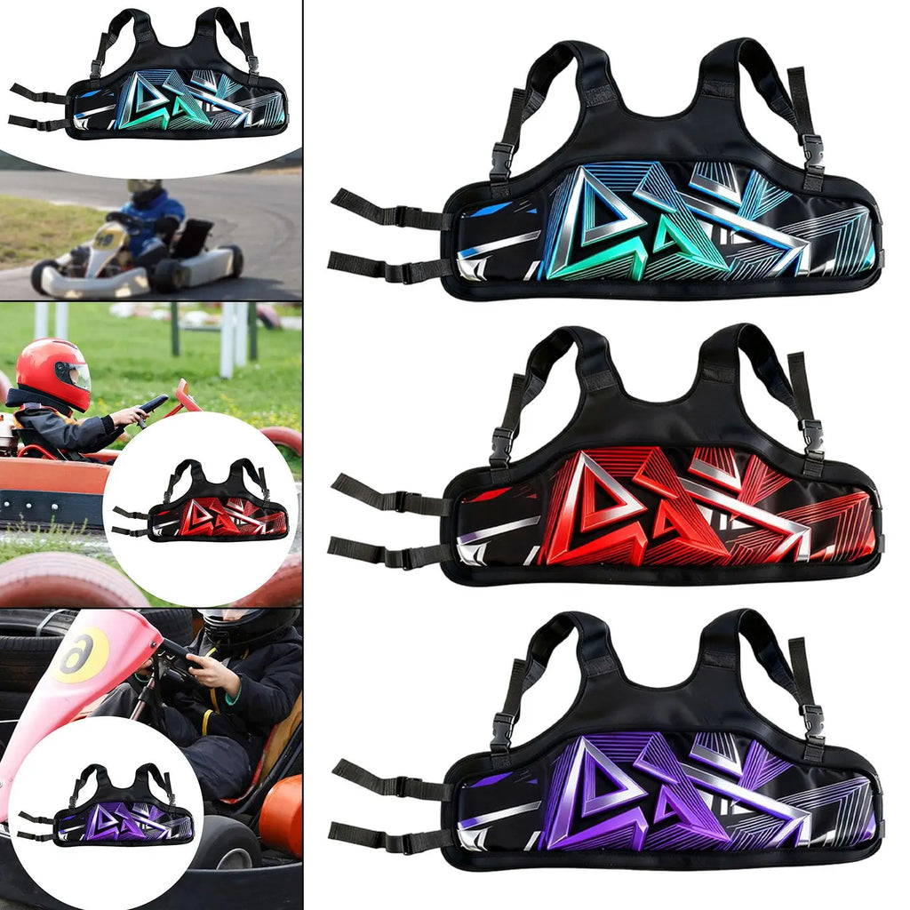 Go Kart Rib Protector Vest Universal for Kids Adults Multipurpose Karting - Automotive LED Light