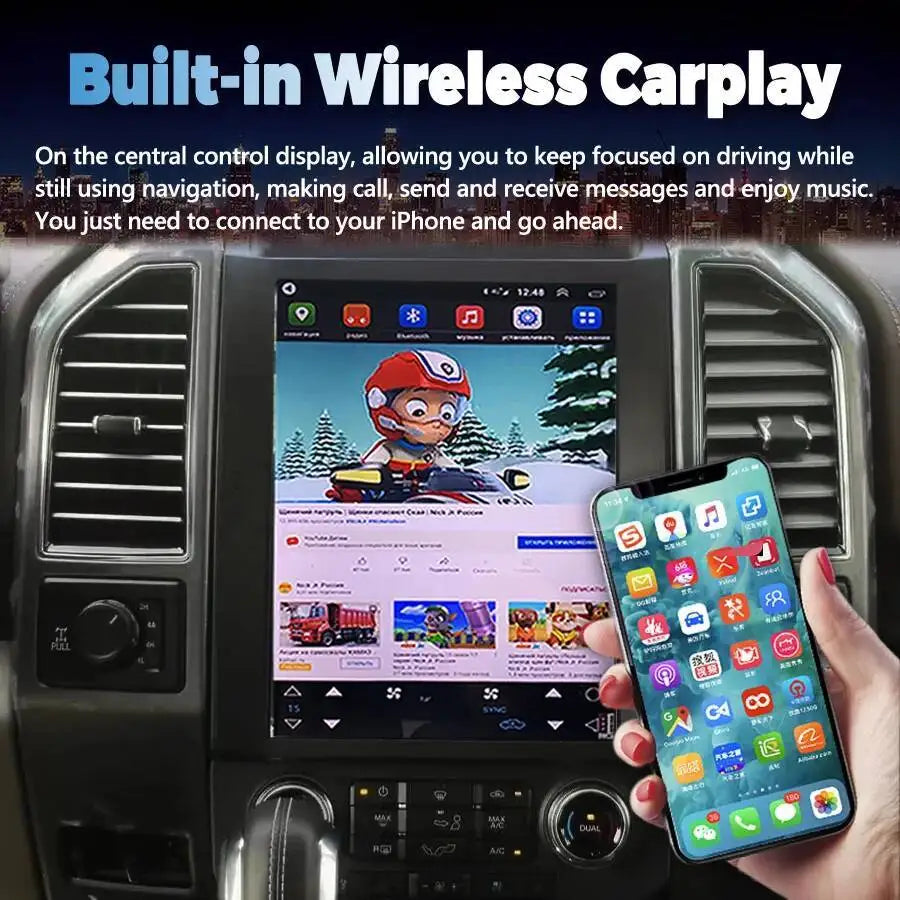 Android Screen For Ford F150 2015-2021 Car Radio GPS Navigation Car Multimedia Stereo Play