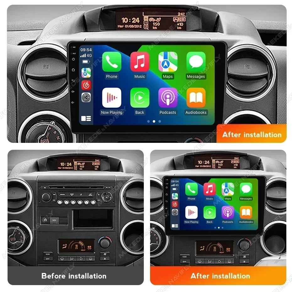 Android 14 Car Radio for Citroen Berlingo B9 Peugeot Partner 2008 - 2019 Wireless CARPLAY+ | AUTOKITSHOP