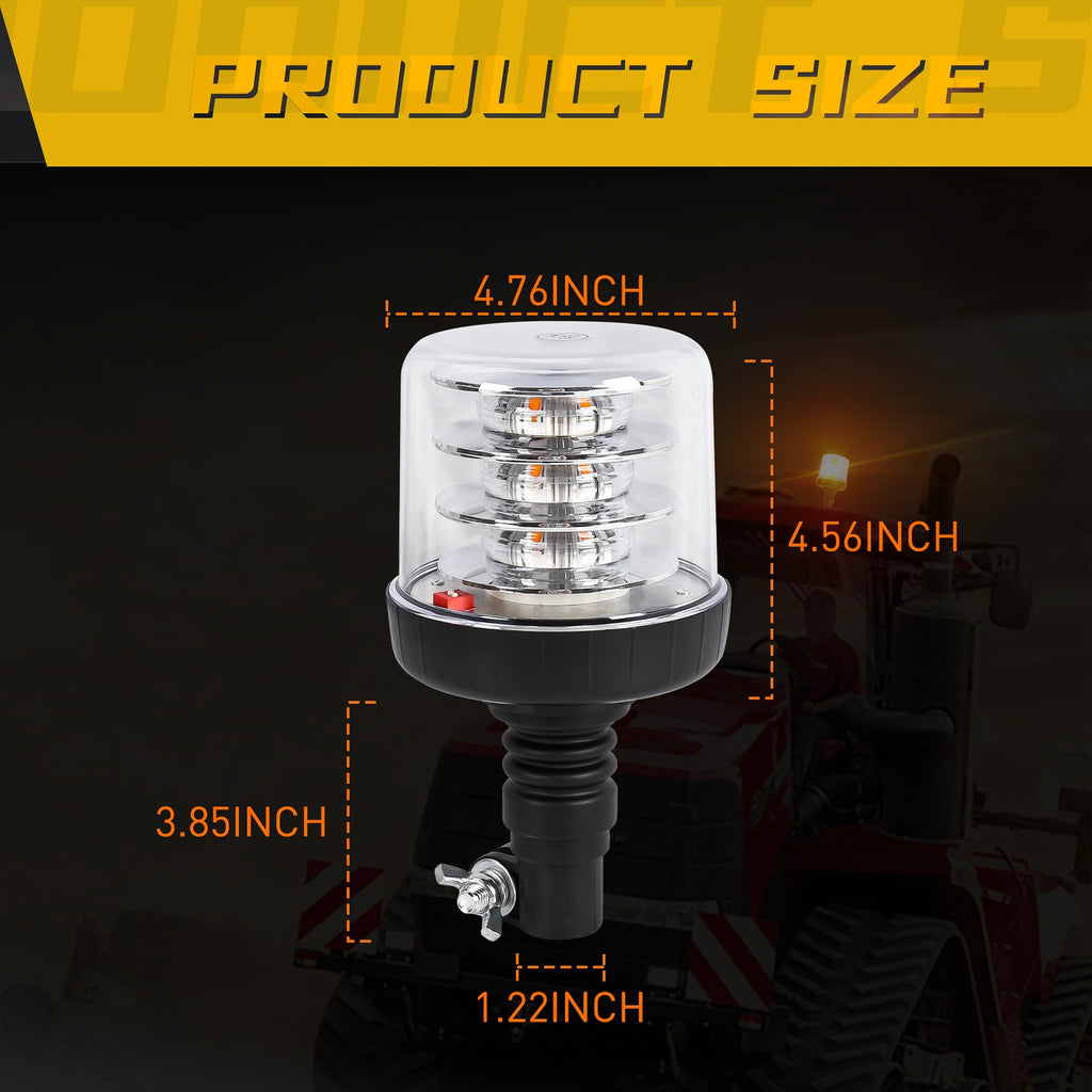 Emergency LED Strobe Light Car Truck Roof Top Warning Light Safety Yacht Flexible Rotate F | AUTOKITSHOP