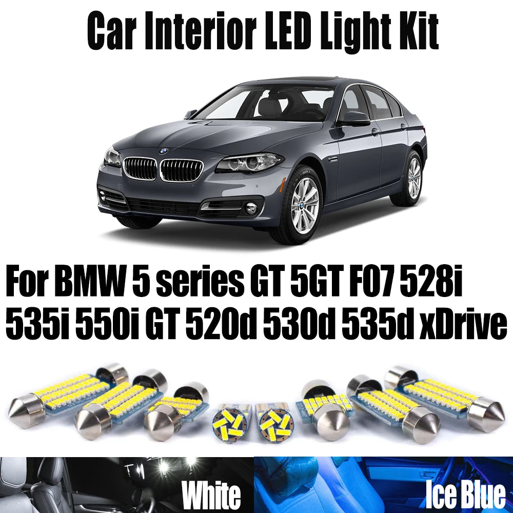 26-Piece LED Interior Light Kit for BMW 5 series GT 5GT F07 528i 535i 550i GT 520d 530d 535d xDrive LED Interior Map ...