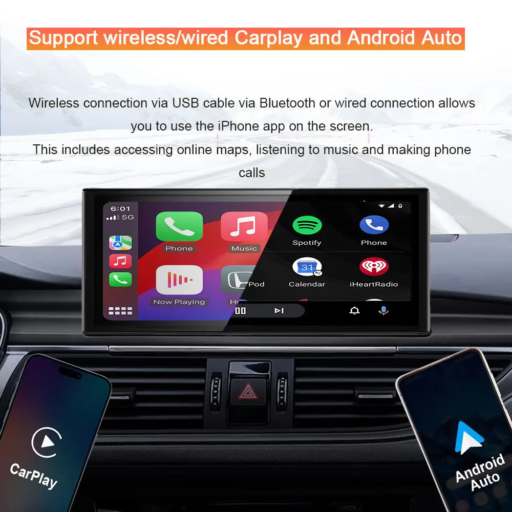 10.25" Android 14 Wireless Carplay For Audi A6 A7 C7 2012-2018 AUTO Car Multimedia Players