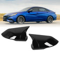 2Pcs Car Side Mirror Cover Rearview Mirror Gloss Black Side Mirror Cover Housing Replacement for - Automotive LED Light