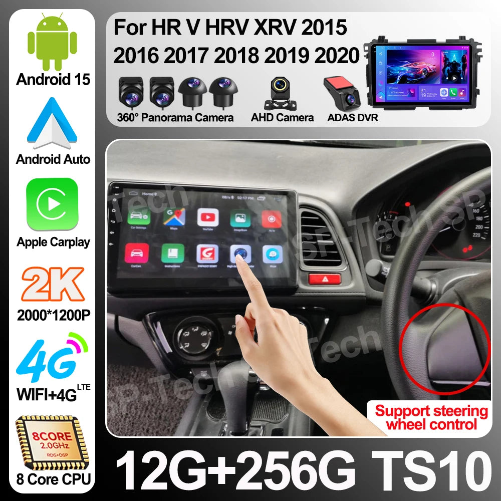 For Honda Vezel Hr V Hrv Xrv 2015 2016 2017 2018 2019 2020 Car Radio Multimedia Stereo Pla | AUTOKITSHOP
