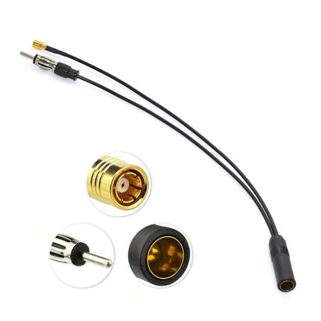 DAB & FM / AM Car Radio Aerial Active Antenna SMB DIN Splitter Adapter Cable Compatible DA