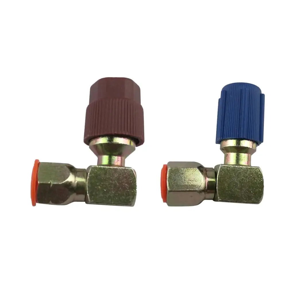 2 pair A/C Charging Adapter Converts R12 Port to accept R134a Quick Disconnect Retrofit Connecto - Automotive LED Light